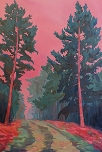 claire-cansick-arborealists-mini Painting by Claire Cansick of the arborealists, featuring trees