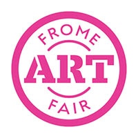 frome-art-fair-mini Pink circle with text reading