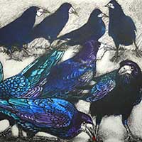 craft-art-mini-2 Painting featuring crows
